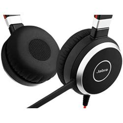 Jabra Evolve 40 MS Professional Wired Headset, Stereo – Telephone Headset for Greater Productivity, Superior Sound for Calls and Music, 3.5mm Jack/USB Connection, All-Day Comfort Design, MS Optimized