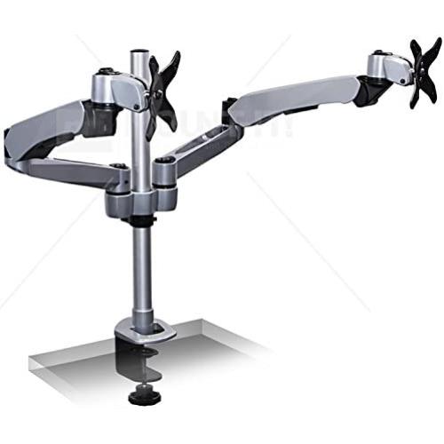 Mount-It! Expandable Two Monitor Computer Desk Mount Spring Arm Quick Release (MI-45116)