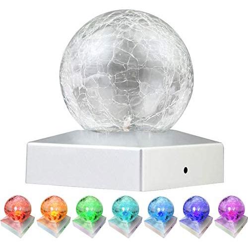4x4 Solar Post Cap Lights - SunnyPark Deck Fence Outdoor Railing Lights Decorative Solar Powered Gazing Ball Caps LED Lamp for Garden, Patio, Pathway