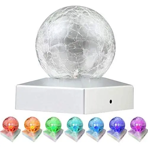 4x4 Solar Post Cap Lights - SunnyPark Deck Fence Outdoor Railing Lights Decorative Solar Powered Gazing Ball Caps LED Lamp for Garden, Patio, Pathway