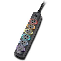 Kensington SmartSockets 6-Outlet, 7-Foot Cord, & 945 Joules Standard Surge Protector (K62147NA)