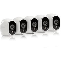 Arlo - Wireless Home Security Camera System | Night vision, Indoor/Outdoor, HD Video, Wall Mount | Cloud Storage Included | 5 camera kit (VMS3530-100NAR) - (Renewed)