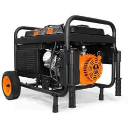 WEN 56475 4750-Watt Portable Generator with Electric Start and Wheel Kit
