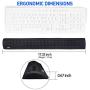 BUBM Keyboard Wrist Rest Support Pad, Memory Foam Upgraded Hand Support with Non Slipping Rubber Base, Ergonomic Arm Stand for Office, Gaming, Home, Computer, Mac (Black Keyboard Wrist Rest)