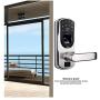 WeJupit V8 Fingerprint Smart Door Lock with Right Handle, Keyless Entry Stainless Steel Touchscreen with Electronic Keypads, Spare Key, Two-Factor Authentication, Biometric Digital Auto-Lock