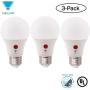 TriGlow T95201-3 LED Dusk-to-Dawn A19 Bulb, 9W (60W Equivalent) 800 Lumen, Non-Dimmable, Soft White 3000K, Dusk-to-Dawn LED Bulbs, 3-Pack