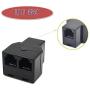 SINCODA 2 Pack RJ12 6P6C 3 Female Telephone Splitter Adapter,RJ12 6P6C Female to Two 6P6C Female,for Landline,FAX
