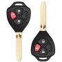 KRSCT 3-Buttons Remote Control Key Fob Fits for Toyota Rav4 2006-2010, Scion xB 2008-2012 Replaces HYQ12BBY with H Chip
