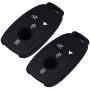 Lcyam Silicone Remote Key Fob Covers Smooth Soft Rubber Case Fits for Mercedes-Benz A220 E63S AMG E-Class GLE 350 4MATIC 2019 2020 2021 (Black Black)