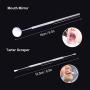 Dental Clean Tool Set - 304 Stainless Steel Endoscope Cleaning Mouth Tartar Scraper,Tooth Pick,Dental Scaler,Mouth Mirror for Dentist and Home Using 7 Pieces/Sets