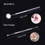 Dental Clean Tool Set - 304 Stainless Steel Endoscope Cleaning Mouth Tartar Scraper,Tooth Pick,Dental Scaler,Mouth Mirror for Dentist and Home Using 7 Pieces/Sets