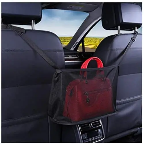 Car Net Pocket Handbag Holder, Handbag Holder for Purse Storage Phone Documents Pocket, Helps as Dog Barrier. (No Pocket net) Car Net Pocket Handbag Holder, Handbag Holder for Purse Storage Phone Documents Pocket, Helps as Dog Barrier. (No Pocket net)