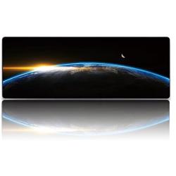 KINPLE XXL Extended Large Gaming Mouse Pad Non-Slip Water-Resistant Rubber Cloth Computer Game Mouse Mat(35.4×15.75×0.1 inch Earth)