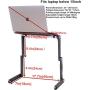 Laptop Stand Folding Laptop Tables for Beds and Sofas Fully Adjustable Height and Angle ,Aluminum Standing Desk with USB Fans for Work from Home or Travel (Black1)