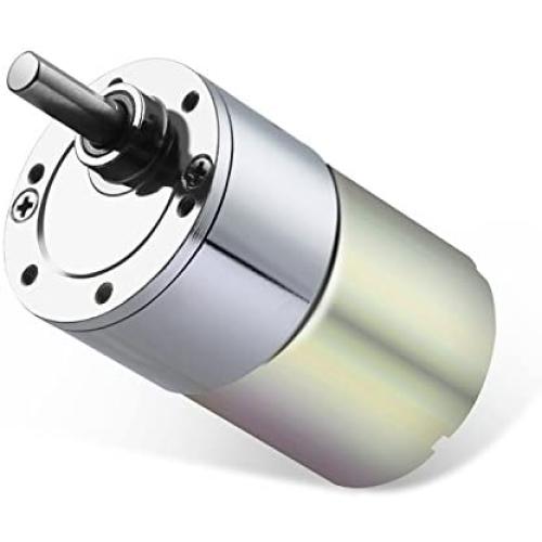 Greartisan DC 12V 30RPM Gear Motor High Torque Electric Micro Speed Reduction Geared Motor Eccentric Output Shaft 37mm Diameter Gearbox