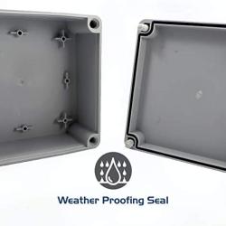 DJC Supply Co. 4'' x 4'' x 2.4'' Weather & Dust Proof PS Plastic Junction Conduit Box Electronics Enclosure4 PACK