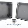 DJC Supply Co. 4'' x 4'' x 2.4'' Weather & Dust Proof PS Plastic Junction Conduit Box Electronics Enclosure4 PACK