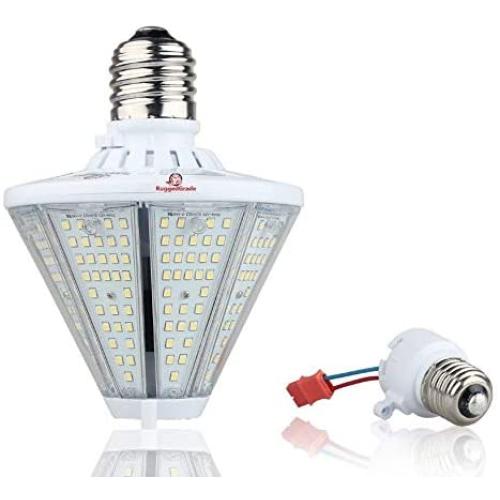 6,000 Lumen LED High Bay Bulb – 50 Watt LED retrofit Bulb- 5000K White -- 50 Watt - E26 or 39 LED Reversible High Bay or Post Light Bulb - UL + DLC