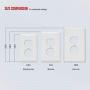 Enerlites 8821-W Duplex Receptacle Outlet Wall Plate, Standard Size 1-Gang, Polycarbonate Thermoplastic, White