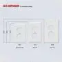 Enerlites 8821-W Duplex Receptacle Outlet Wall Plate, Standard Size 1-Gang, Polycarbonate Thermoplastic, White Enerlites 8821-W Duplex Receptacle Outlet Wall Plate, Standard Size 1-Gang, Polycarbonate Thermoplastic, White