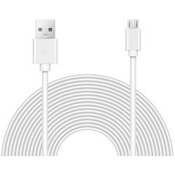 25ft Power Extension Cable Compatible with Wyze Cam v3, Indoor Outdoor, Ps5, Blink, Echo, Many More. - White -