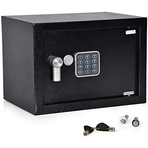 Safe and Lock Box - Safe Box, Safes And Lock Boxes, Money Box, Safety Boxes for Home, Digital Safe Box, Steel Alloy Drop Safe, Includes Keys- SereneLife SLSFE14