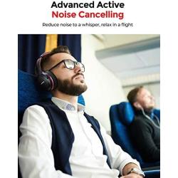 Mpow H19 IPO Active Noise Cancelling Headphones, Bluetooth 5.0 Headphones with Deep Bass, Fast Charge, 35H Playtime, Lightweight Headset, CVC 8.0 Mic for Home Office, Online Study, Travel