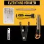 InstallerParts Network Repair Tool Kit 15 In 1 – Electronic Tool Set | Crimping Tool, LAN/Ethernet/Cat5/Cat6 Cable Tester, Gauge Wire Stripper Cutting Twisting Tool, Punch Down, Screwdriver, Knife