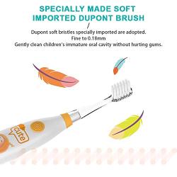 kids& Baby Toothbrush Electric Sonic Battery Powered With Smart Timer and Colorful LED, Baby &kids Electric Toothbrushes—Baby Sonic Toothbtush(BLUE) (Blue)