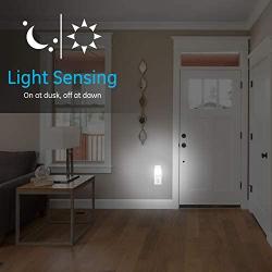 GE Daylight LED Night Light, 4 Pack, Dusk to Dawn, 5000K, UL-Listed, Ideal for Kitchen, Home Office, Bedroom, Nursery, Bathroom, 55992, 4