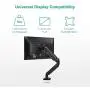 EleTab Single Monitor Desk Mount Stand - Articulating Full Motion Swivel Gas Spring Monitor VESA Arm Fits for Computer Monitor 17 to 32 inches, Holds up to 17.6 lbs
