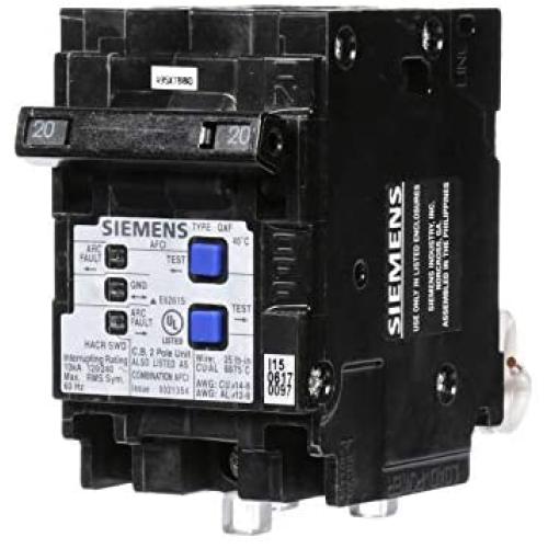 Siemens Q220AFC 2-Pole 120-Volt combination type arc fault circuit interrupter