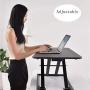 Laptop Desk for Bed Laptop Tray Table Foldable Stand Desk with Cooling Fan, 4 Port USB Hub, Adjustable LED Light, Mouse Pad and Storage Box for Working, Reading on Bed Couch Sofa (Blue)