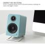 Kanto 2 Channel Powered PC Gaming Desktop Speakers – 3'' Composite Drivers 3/4'' Silk Dome Tweeter – Class D Amplifier - 100 Watts - Built-in USB DAC - Subwoofer Output - YU2GT (Gloss Teal)