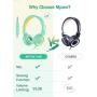 Kids Headphones with Microphone 2 Pack, Mpow CH8 Wired On Ear Headphones for Kids with 91dB Volume Limit, Online Schooling Headsets with Sharing Splitter for Boys Girls Children School Travel
