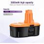 Upgraded 2 Pack 3.8Ah 18V DC9098 DC9096 Replacement Battery Compatible with Dewalt 18 Volt Battery XRP DC9096 DC9099 DC9098 DW9099 DW9098 Cordless Power Tools