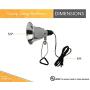 Woods 0160 18/2 SPT-2 Clamp Lamp with 5.5 Inch Reflector, 60 Watt, 6 Foot Cord