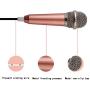 Mini Microphone,Singing Mic Equipment,Beautiful Vocal Quality,Mini Type Space Saving,Metal Frothing Process,3.5mm Audio Connector,Suitable for Laptop, iPhone, Android Phone (Golden)