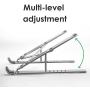 Licheers Portable Laptop Stand, Ultra-Thin Light Weight Desktop Notebook Holder Riser, Aluminum Adjustable Eye-Level Ergonomic Height Compatible with All Laptops
