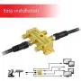 GE Digital 4-Way Coaxial Cable Splitter, 2.5 GHz 5-2500 MHz, RG6 Compatible, Works with HD TV, Satellite, High Speed Internet, Amplifier, Antenna, Gold Plated Connectors, Corrosion Resistant, 33527