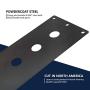 MGI SpeedWare Black 4 Toggle Switch Panel, Powder Coat Steel, Safety Flip Covers (Chrome)