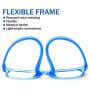 Zasun Kids Blue Light Blocking Glasses 2 Pack, UV Protection & Anti Eyestrain Computer Video Gaming Glasses for Kids Boys Girls Age 3-12 (Black +Transparent Blue)