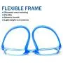 Zasun Kids Blue Light Blocking Glasses 2 Pack, UV Protection & Anti Eyestrain Computer Video Gaming Glasses for Kids Boys Girls Age 3-12 (Black +Transparent Blue)