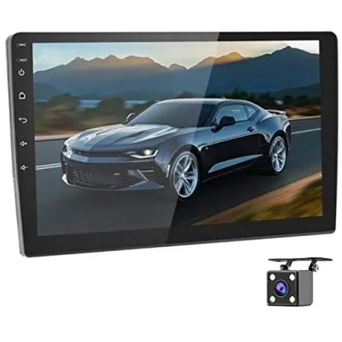 Car Stereo Double Din Car Radio Android 8.1 Audio 9”2.5D HD Touch Screen in Dash Car MP5 Player with Bluetooth GPS Navigation WiFi FM/AM Radio Support Mirror Link SWC Dual USB + Rear View Camera