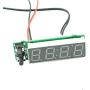 Car Temperature Clock - Car Clock 12V 3 in 1 Thermometers Voltmeter Gauge Electronic Clock LED Digital Display LCD Screen