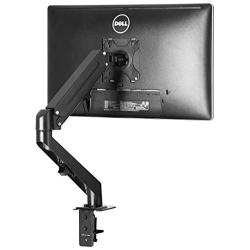 Aludest Single Monitor Arm Adjustable Monitor Stand - Monitor Arms for Single Screens with Full Motion Spring Movement - Fit 17 Inch to 27'' Inch VESA Compatible Screens