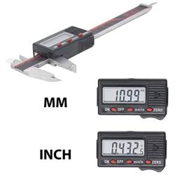 VINCA DCLA-0405 0-4 Inch/100mm Electronic Digital Vernier Micrometer Caliper Inch/Millimeter Stainless Steel Large LCD Screen Measuring Tool