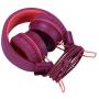 Kids Headphones-Noot Products K33 Foldable Stereo Tangle-Free 5ft Long Cord 3.5mm Jack Plug in Wired On-Ear Headset for iPad/Amazon Kindle,Fire/Boys/Girls/School/Laptop/Travel/Plane/Tablet(Plum)