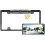 License Plate WiFi Backup Camera, WiFi Rear View Camera, LASTBUS 170° View Angle Universal IP69 Waterproof Car License Plate Frame Camera for Car Truck SUV Pickup Trailer Van Camper
