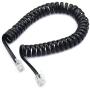 Telephone Cord Detangler,AIMIJIA Black Coiled Telephone Handset Cord 6 Ft Uncoiled(1.1 Ft Coiled) and (Handset Cord+Detangler)